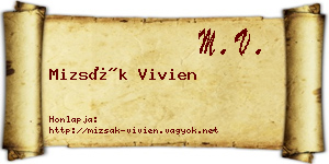 Mizsák Vivien névjegykártya