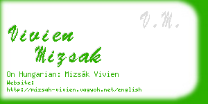 vivien mizsak business card