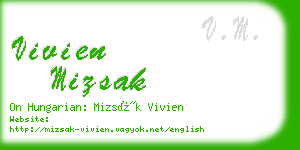 vivien mizsak business card